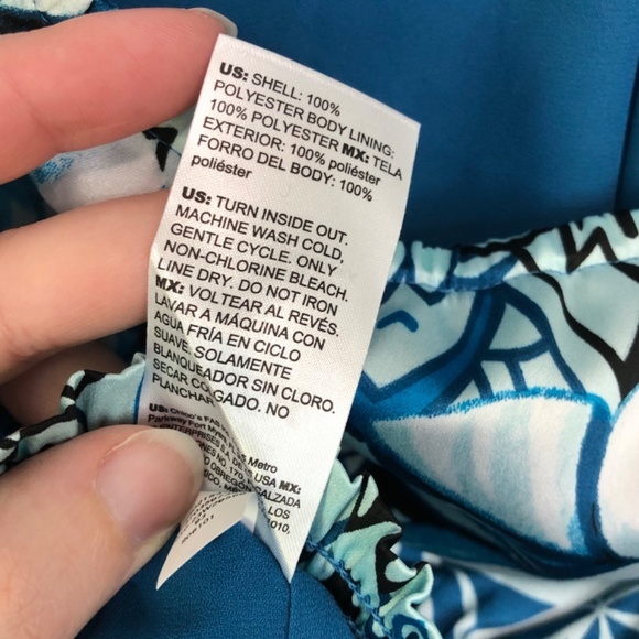 White House Black Market Halter Top Blue Size 6 - Picture 11 of 14